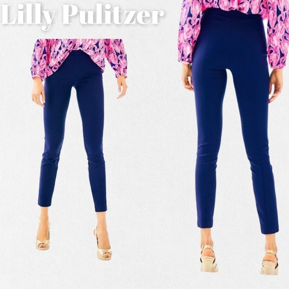 Lilly Pulitzer Pants - Lilly Pulitzer Travel Navy Stretch Cropped Pants